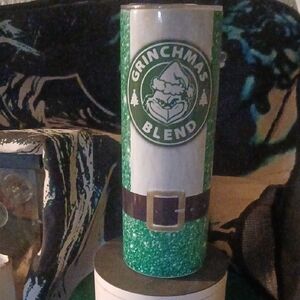 Grinchmas Blend Tumbler with Green Glitter